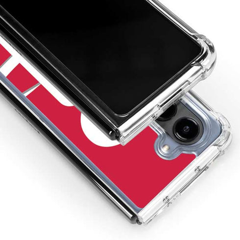 NBA Houston Rockets Large Logo Galaxy Z Fold5 5G Clear Case