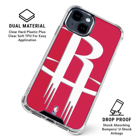 NBA Houston Rockets Large Logo iPhone 15 Clear Case