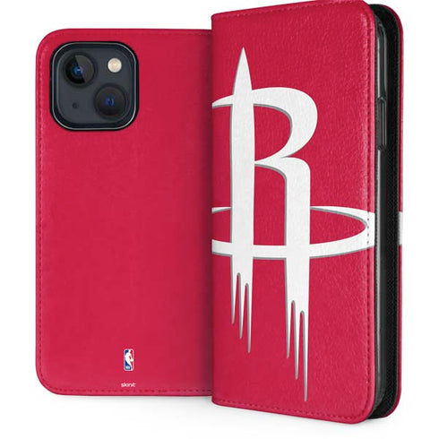 NBA Houston Rockets Large Logo iPhone 15 Plus Folio Case