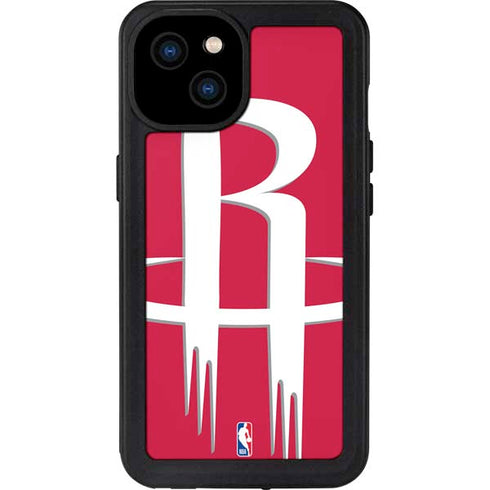 NBA Houston Rockets Large Logo iPhone 15 Plus Waterproof Case