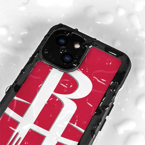 NBA Houston Rockets Large Logo iPhone 15 Plus Waterproof Case