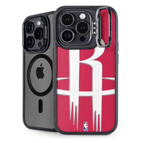 NBA Houston Rockets Large Logo iPhone 15 Pro Kickstand Case
