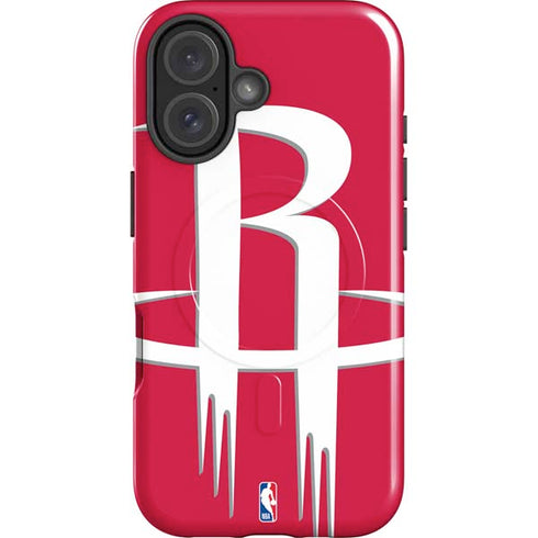 NBA Houston Rockets Large Logo iPhone 16 Magsafe Impact Case