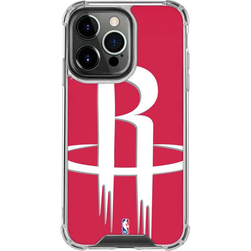 NBA Houston Rockets Large Logo iPhone 16 Pro Clear Case