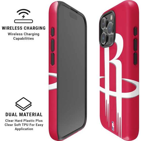 NBA Houston Rockets Large Logo iPhone 16 Pro Magsafe Impact Case