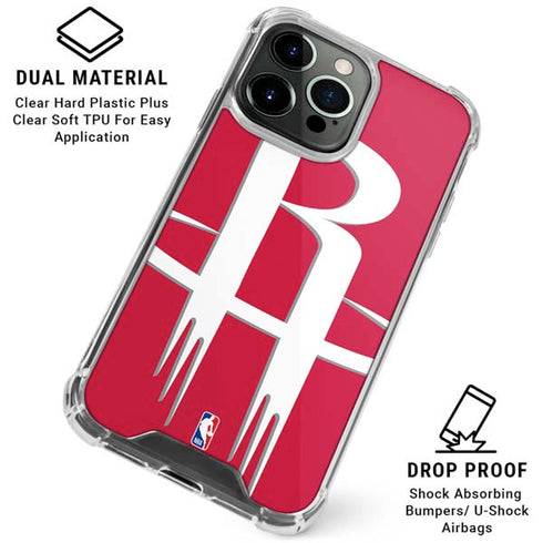 NBA Houston Rockets Large Logo iPhone 16 Pro Max Clear Case