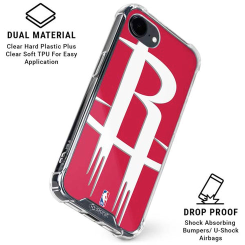 NBA Houston Rockets Large Logo iPhone 16e Clear Case