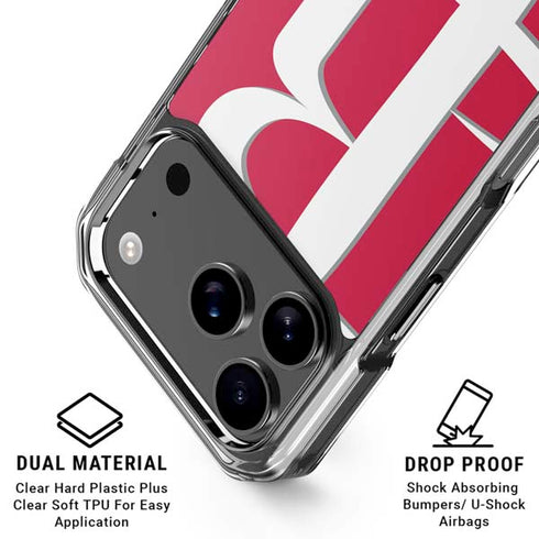 NBA Houston Rockets Large Logo iPhone 18 Pro Clear Case