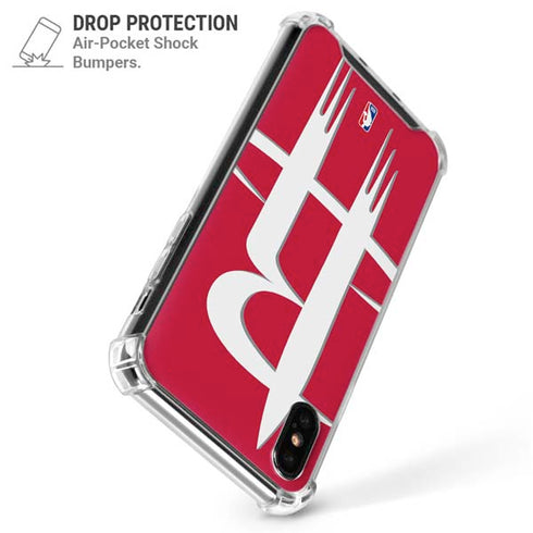 NBA Houston Rockets Large Logo iPhone X/XS Clear Case