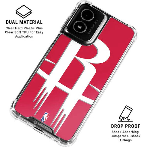 NBA Houston Rockets Large Logo Moto G Power 5G (2024) Clear Case