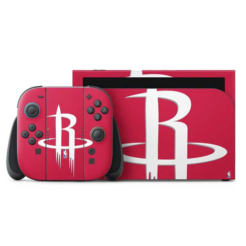 NBA Houston Rockets Large Logo Nintendo Switch 2 (2025) with Joy-Con Skin