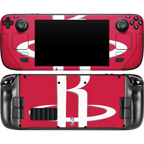 NBA Houston Rockets Large Logo Steam Deck Handheld Gaming Computer Skin