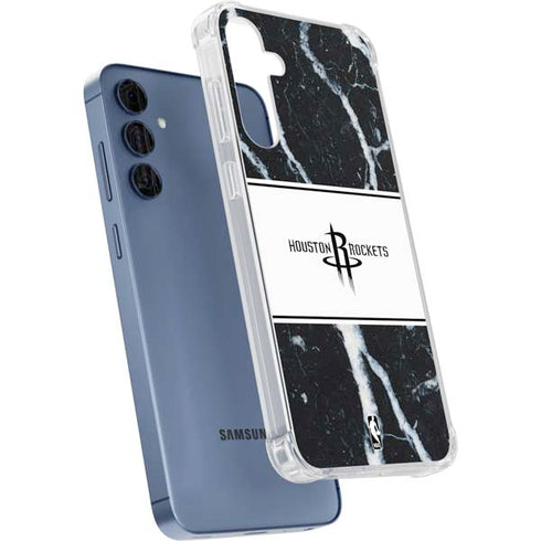 NBA Houston Rockets Marble Galaxy A55 5G Clear Case