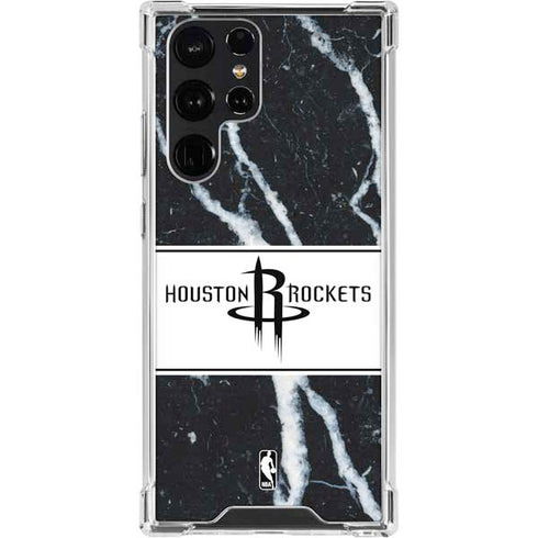 NBA Houston Rockets Marble Galaxy S23 Ultra Clear Case