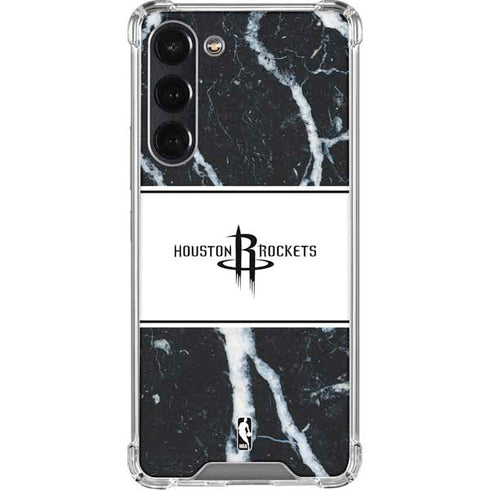 NBA Houston Rockets Marble Galaxy S24 FE Clear Case