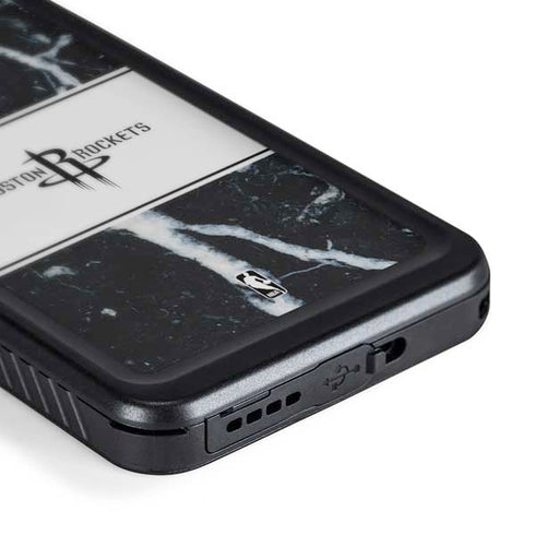 NBA Houston Rockets Marble Galaxy S24 Plus Waterproof Case