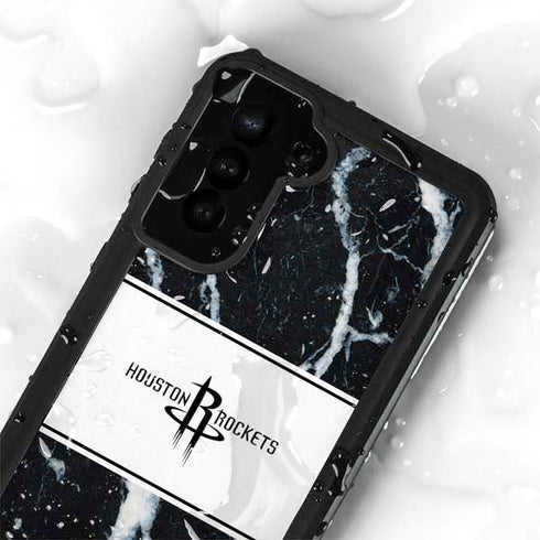 NBA Houston Rockets Marble Galaxy S24 Plus Waterproof Case