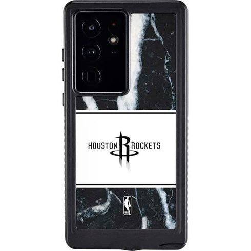 NBA Houston Rockets Marble Galaxy S24 Ultra Waterproof Case