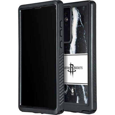 NBA Houston Rockets Marble Galaxy S24 Ultra Waterproof Case