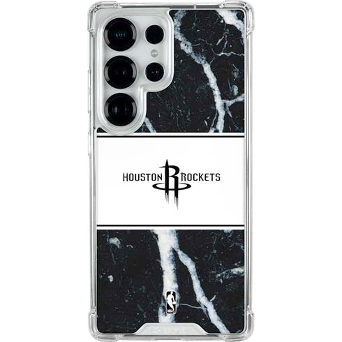 NBA Houston Rockets Marble Galaxy S25 Ultra Clear Case