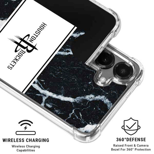 NBA Houston Rockets Marble Galaxy S26 Clear Case