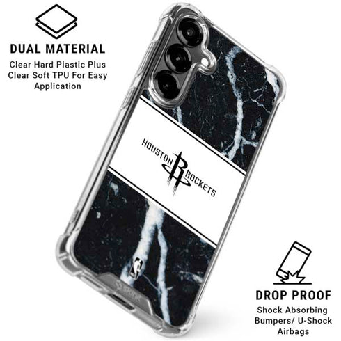 NBA Houston Rockets Marble Galaxy S26 Clear Case
