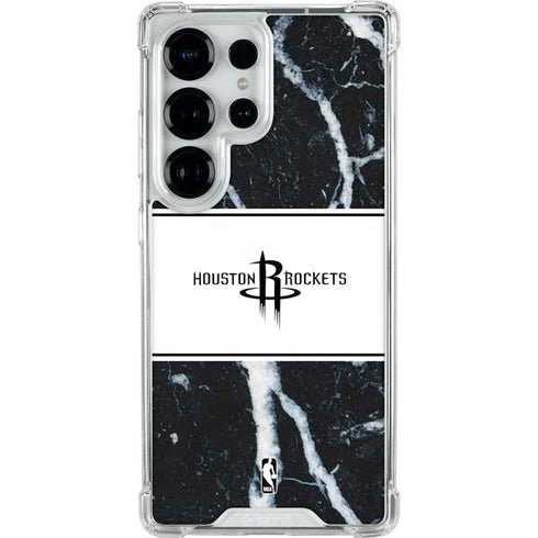 NBA Houston Rockets Marble Galaxy S26 Ultra Clear Case