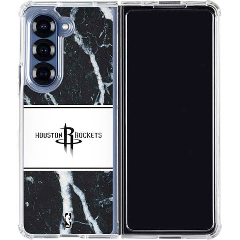 NBA Houston Rockets Marble Galaxy Z Fold6 Clear Case
