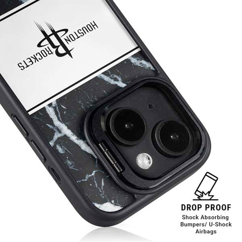 NBA Houston Rockets Marble iPhone 14 Plus Kickstand Case