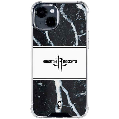NBA Houston Rockets Marble iPhone 15 Clear Case