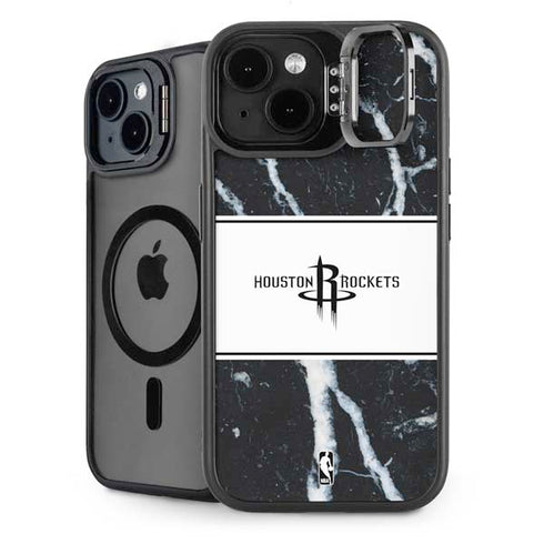 NBA Houston Rockets Marble iPhone 15 Kickstand Case