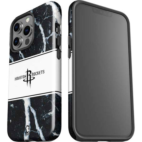 NBA Houston Rockets Marble iPhone 15 Pro Impact Case