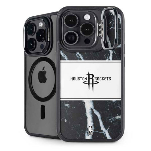 NBA Houston Rockets Marble iPhone 15 Pro Max Kickstand Case