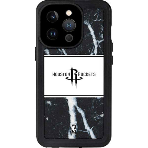 NBA Houston Rockets Marble iPhone 15 Pro Waterproof Case