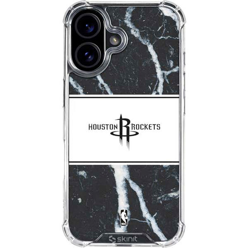 NBA Houston Rockets Marble iPhone 16 Clear Case
