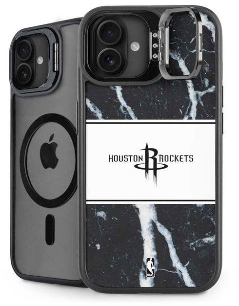 NBA Houston Rockets Marble iPhone 16 Kickstand Case