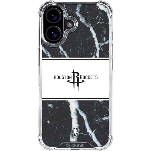NBA Houston Rockets Marble iPhone 16 Plus Clear Case