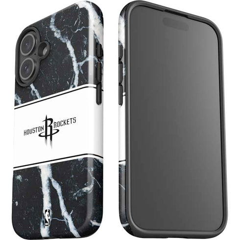 NBA Houston Rockets Marble iPhone 16 Plus Impact Case