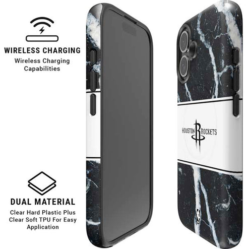 NBA Houston Rockets Marble iPhone 16 Plus Magsafe Impact Case