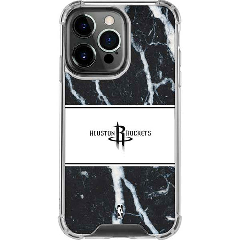 NBA Houston Rockets Marble iPhone 16 Pro Clear Case