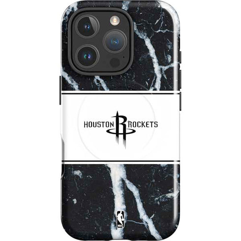NBA Houston Rockets Marble iPhone 16 Pro Magsafe Impact Case