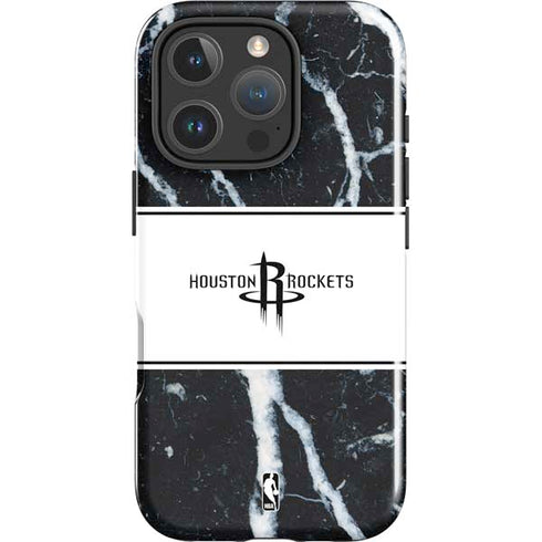 NBA Houston Rockets Marble iPhone 16 Pro Max Impact Case