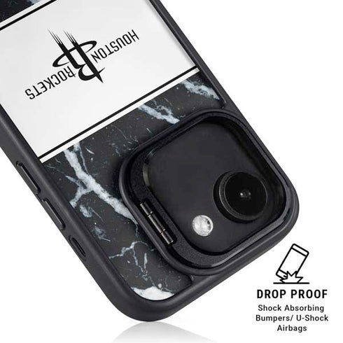 NBA Houston Rockets Marble iPhone 16e Kickstand Case