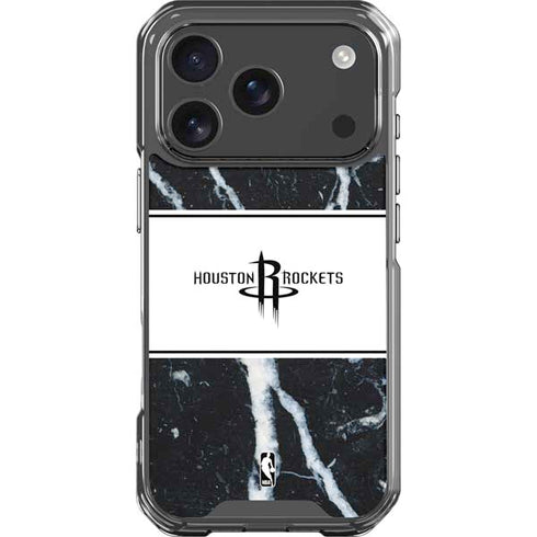 NBA Houston Rockets Marble iPhone 18 Pro Clear Case