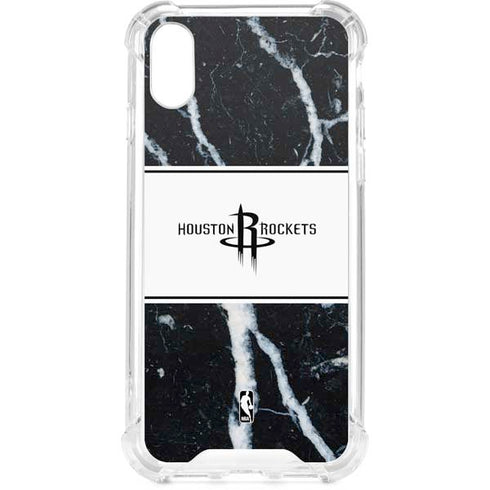 NBA Houston Rockets Marble iPhone XS Clear Case
