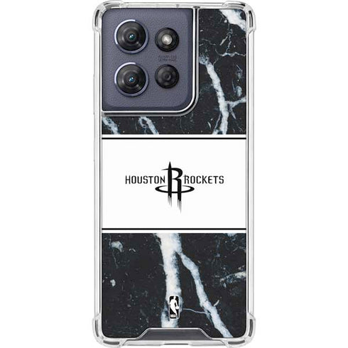 NBA Houston Rockets Marble Moto G 5G (2025) Clear Case