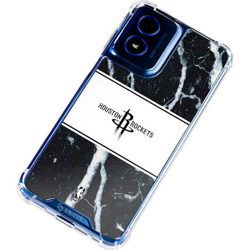 NBA Houston Rockets Marble Moto G 5G (2024) Clear Case