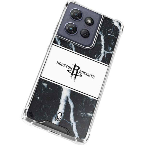 NBA Houston Rockets Marble Moto G Play 5G (2025) Clear Case
