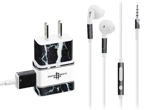 NBA Houston Rockets Marble Phone Charger Skin