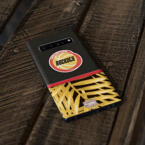 NBA Houston Rockets Retro Palms Galaxy S10 Skin